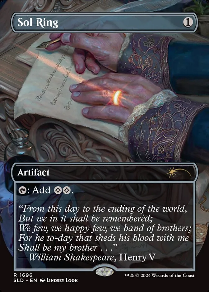 2019 Secret Lair Drop Sol Ring [Borderless] rare #1696 rare card image