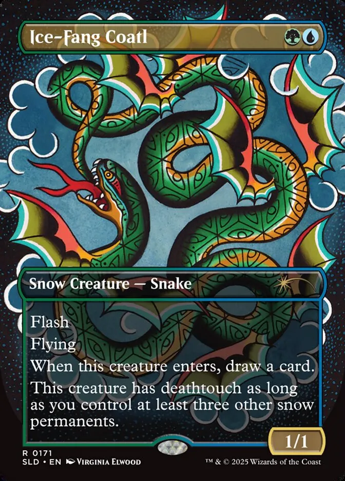 2019 Secret Lair Drop Ice-Fang Coatl #171 rare card image