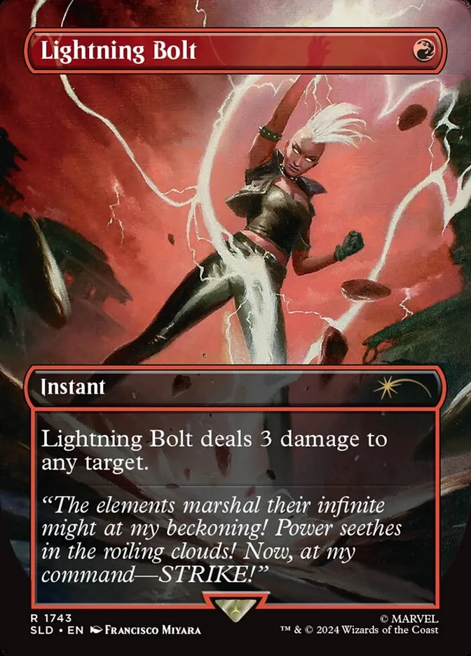2019 Secret Lair Drop Lightning Bolt #1743 rare card image