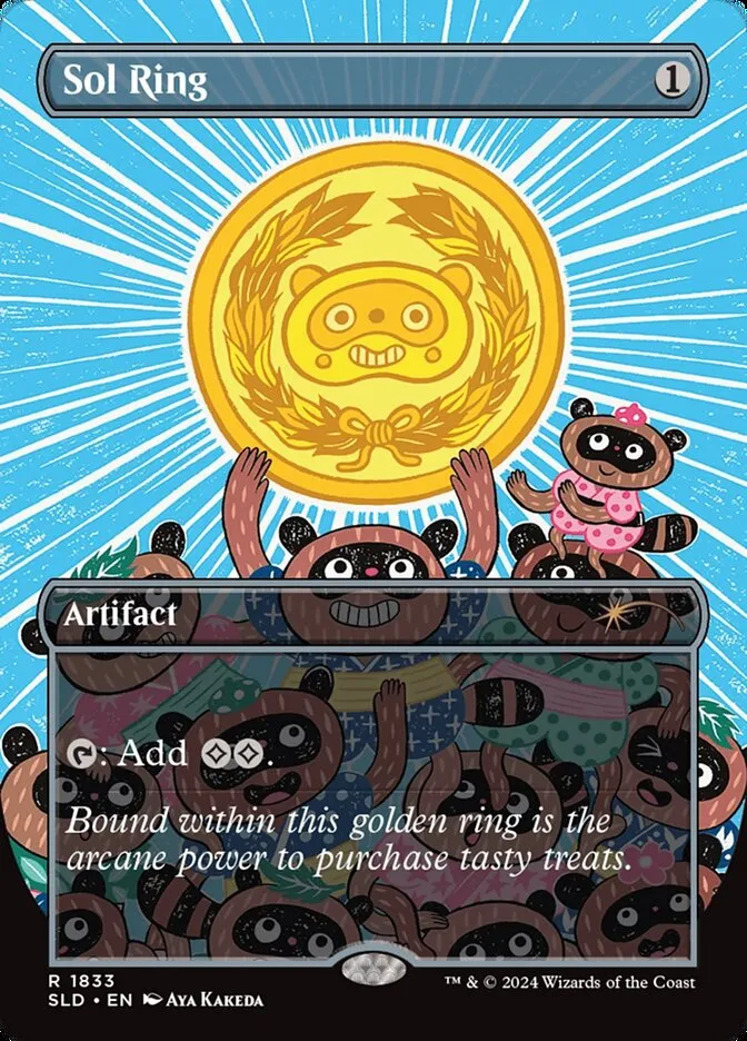 2019 Secret Lair Drop Sol Ring [Borderless Foil] rare #1833 rare card image