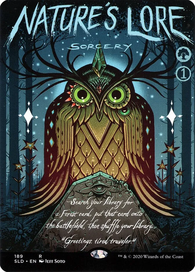 2019 Secret Lair Drop Nature's Lore #189 rare card image