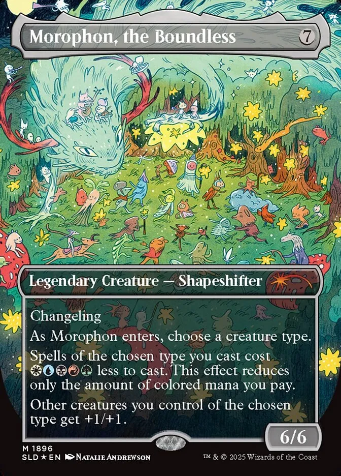 2019 Secret Lair Drop Morophon, the Boundless [Double Rainbow Foil] mythic #1896 mythic card image