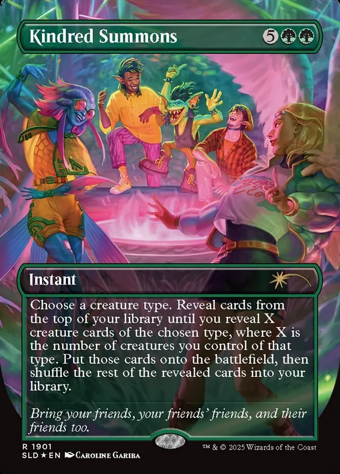 2019 Secret Lair Drop Kindred Summons #1901 rare card image