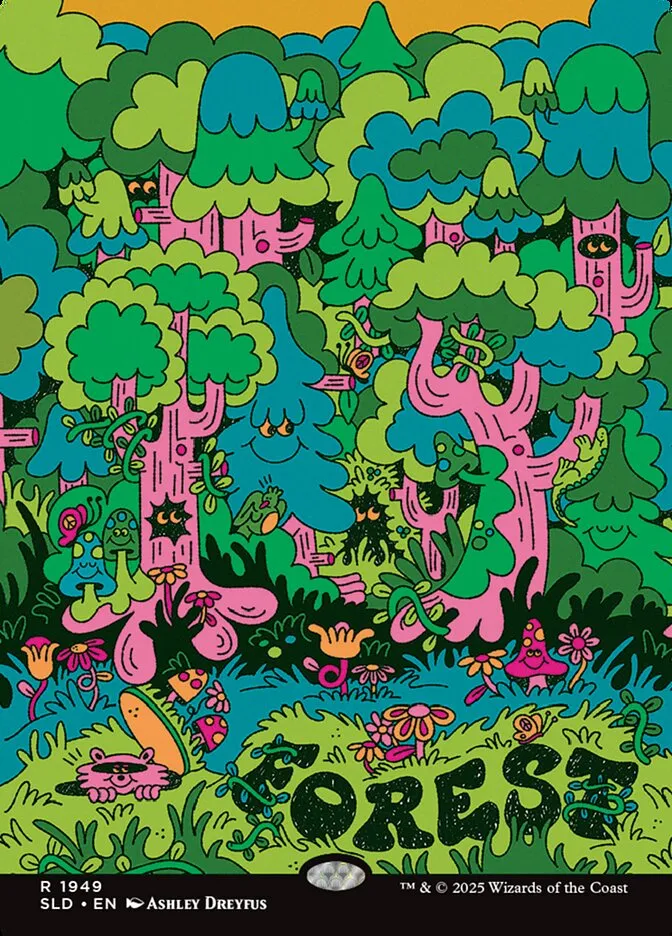 2019 Secret Lair Drop Forest #1949 rare card image