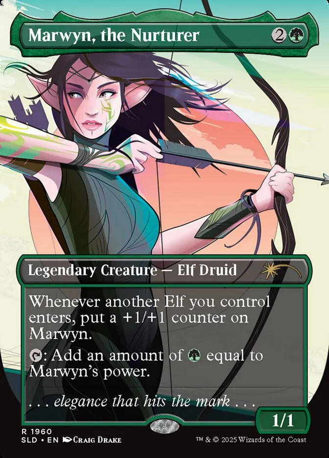 2019 Secret Lair Drop Marwyn, the Nurturer #1960 rare card image