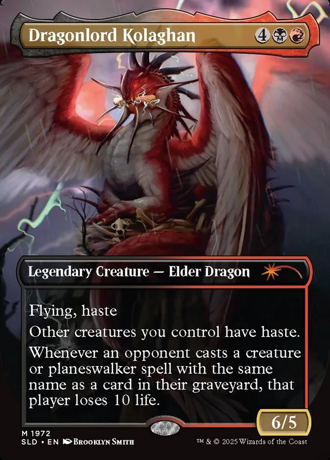 2019 Secret Lair Drop Dragonlord Kolaghan // Dragonlord Kolaghan #1972 mythic card image