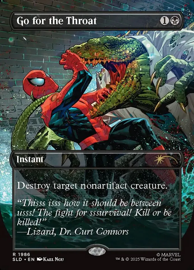 2019 Secret Lair Drop Go for the Throat #1986 rare card image