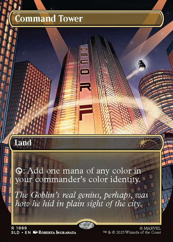 2019 Secret Lair Drop Command Tower rare #1989 rare card image