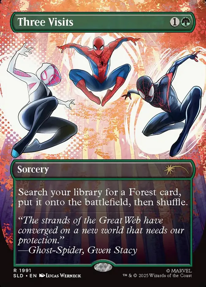 2019 Secret Lair Drop Three Visits #1991 rare card image