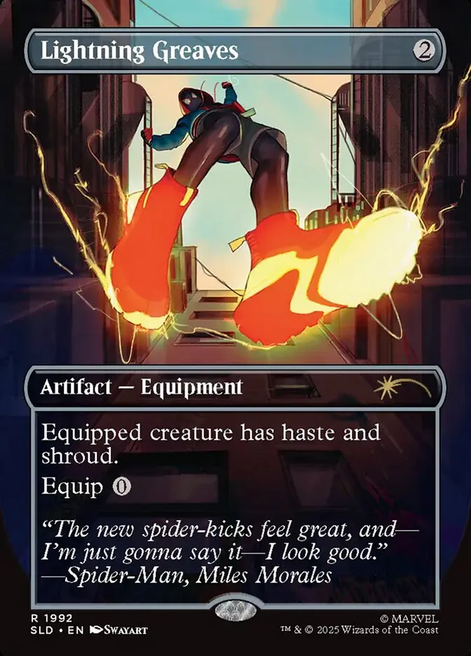 2019 Secret Lair Drop Lightning Greaves #1992 rare card image
