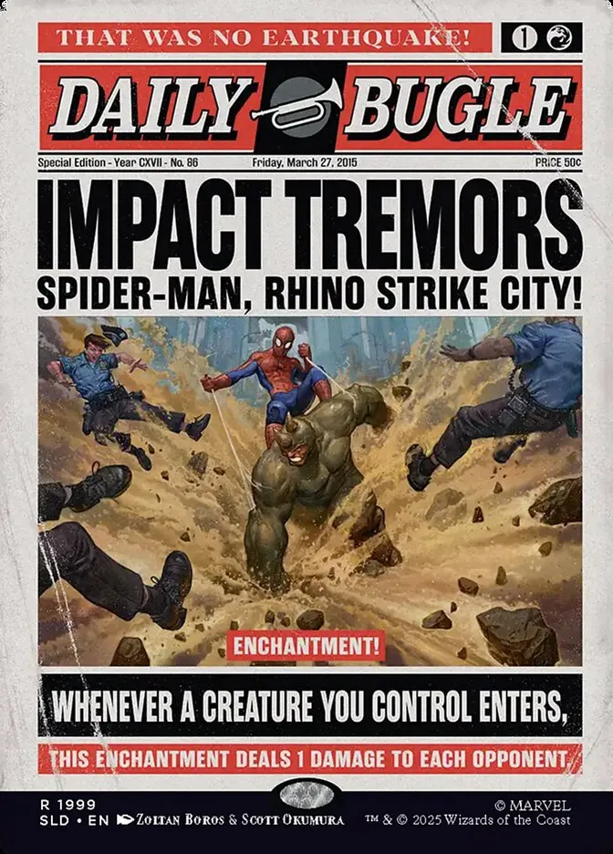 2019 Secret Lair Drop Impact Tremors #1999 rare card image