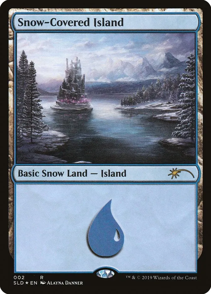 2019 Secret Lair Drop Snow-Covered Island rare #2 rare card image