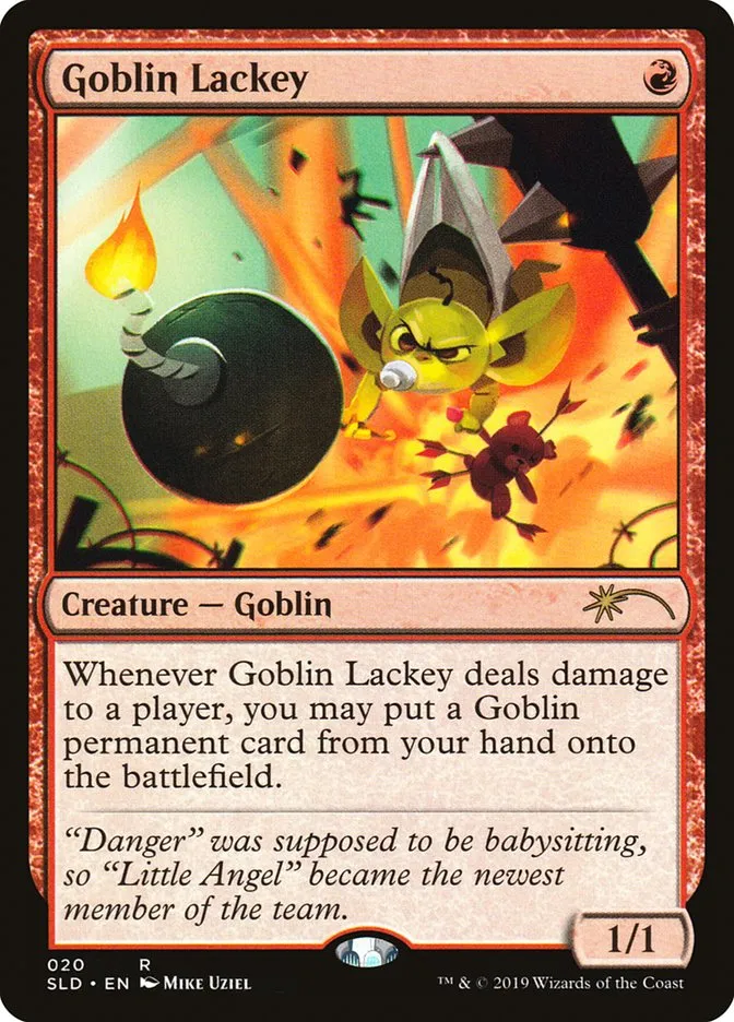 2019 Secret Lair Drop Goblin Lackey rare #20 rare card image