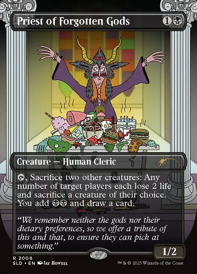 2019 Secret Lair Drop Priest of Forgotten Gods #2006 rare card image