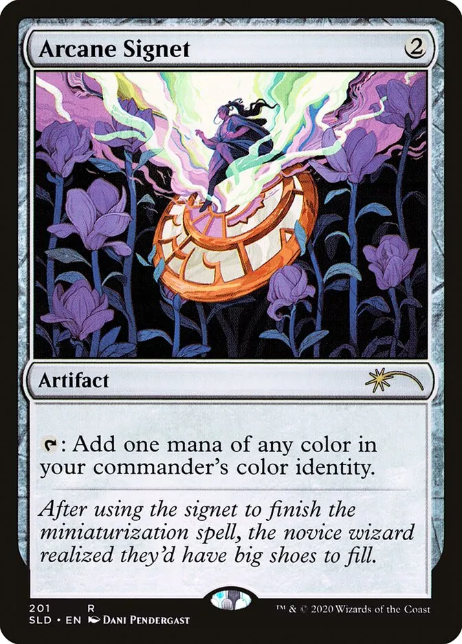 2019 Secret Lair Drop Arcane Signet #201 rare card image