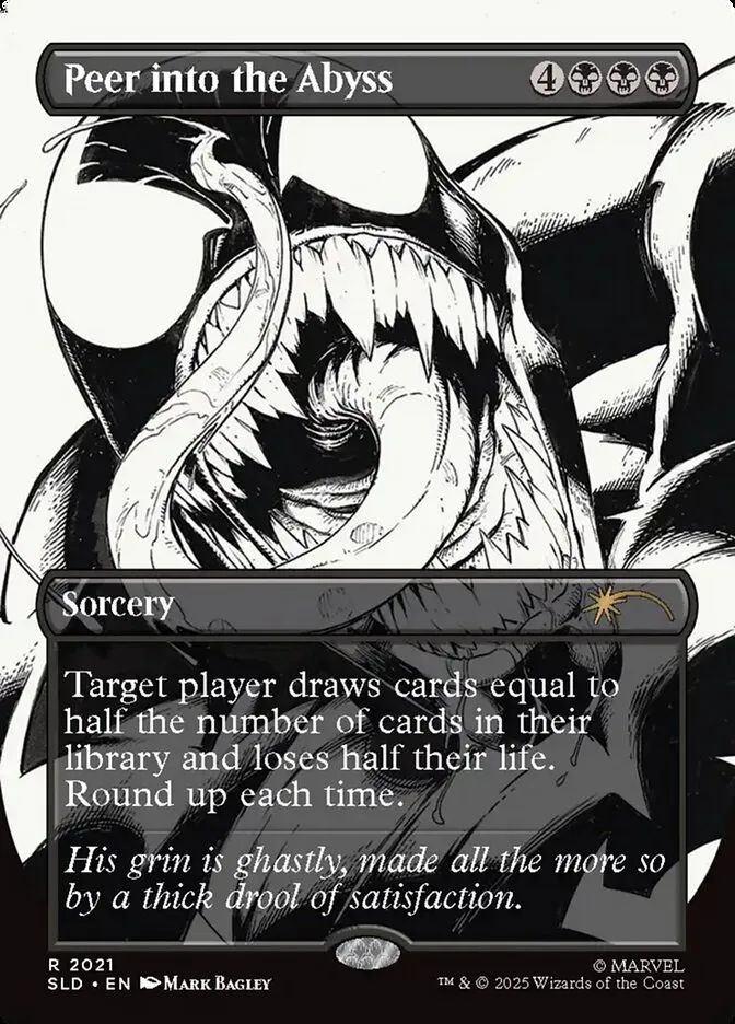 2019 Secret Lair Drop Peer into the Abyss #2021 rare card image