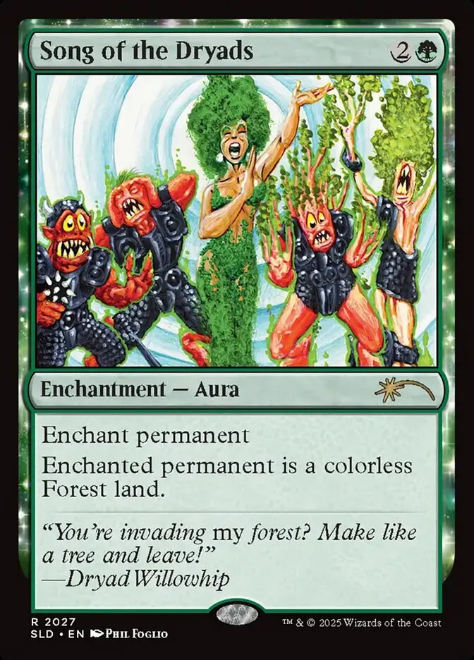 2019 Secret Lair Drop Song of the Dryads #2027 rare card image