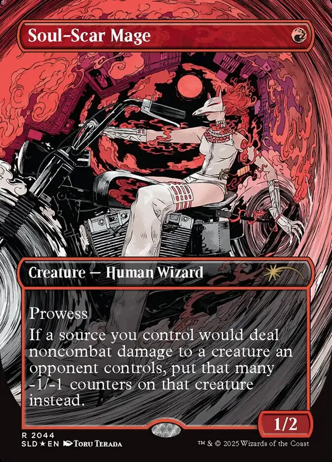 2019 Secret Lair Drop Soul-Scar Mage #2044 rare card image
