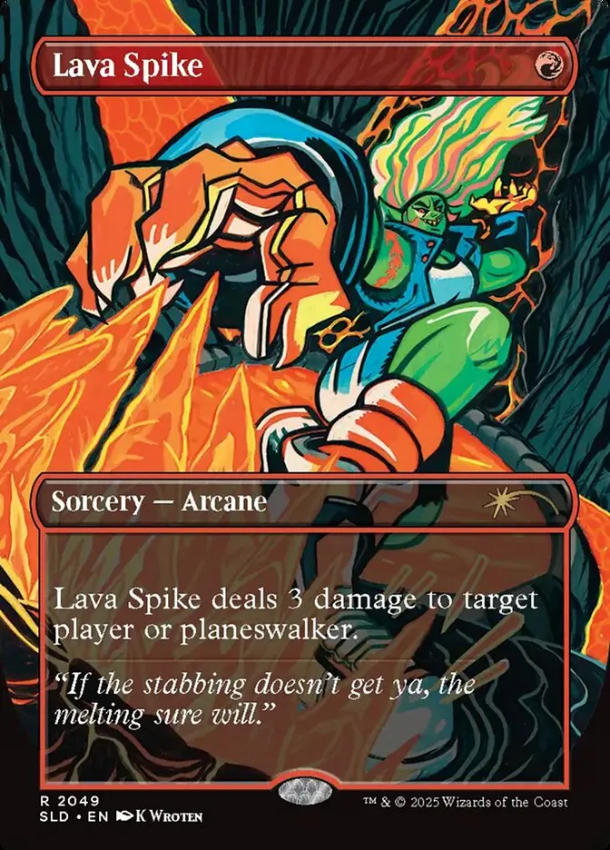 2019 Secret Lair Drop Lava Spike #2049 rare card image