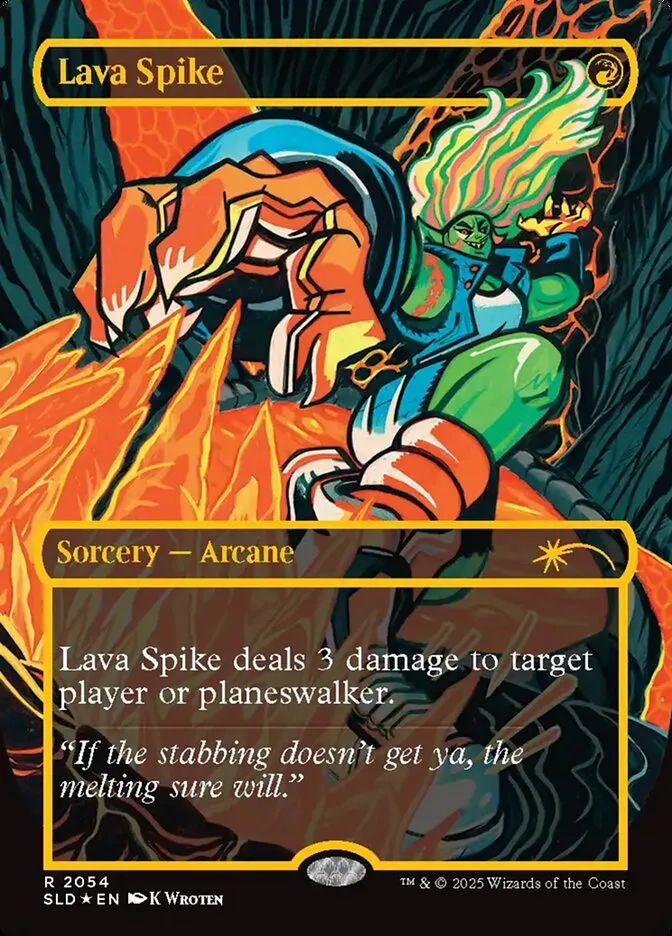 2019 Secret Lair Drop Lava Spike #2054 rare card image