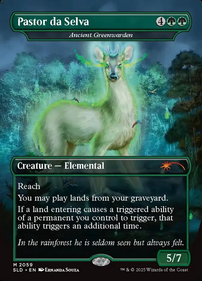 2019 Secret Lair Drop Ancient Greenwarden #2059 mythic card image