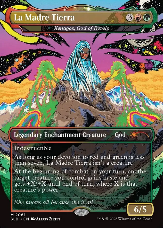 2019 Secret Lair Drop Xenagos, God of Revels #2061 mythic card image