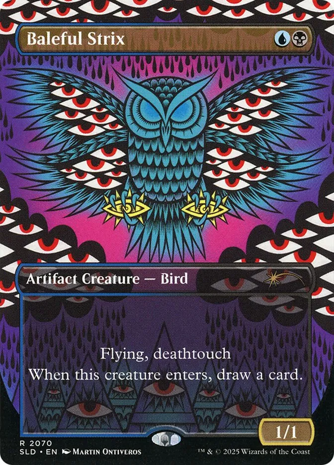 2019 Secret Lair Drop Baleful Strix #2070 rare card image