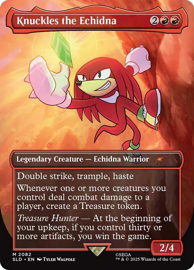 2019 Secret Lair Drop Knuckles the Echidna #2082 mythic card image