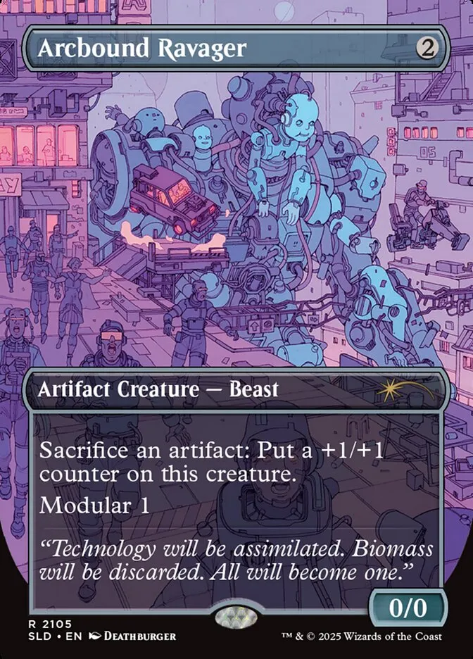 2019 Secret Lair Drop Arcbound Ravager #2105 rare card image
