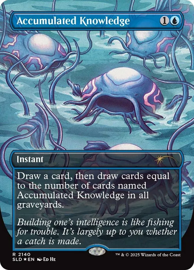 2019 Secret Lair Drop Accumulated Knowledge #2140 rare card image