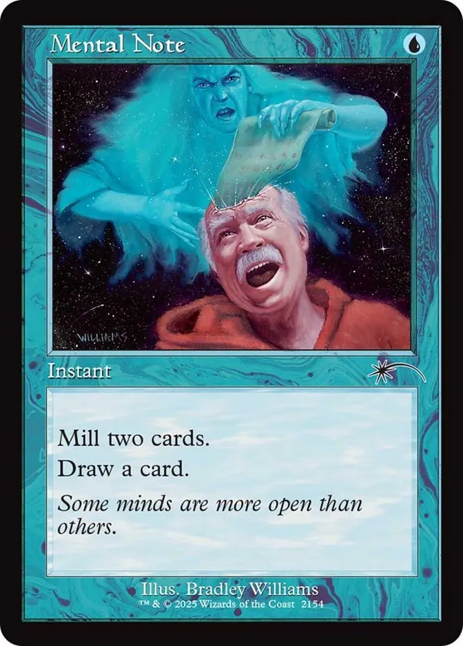 2019 Secret Lair Drop Mental Note common #2154 common card image