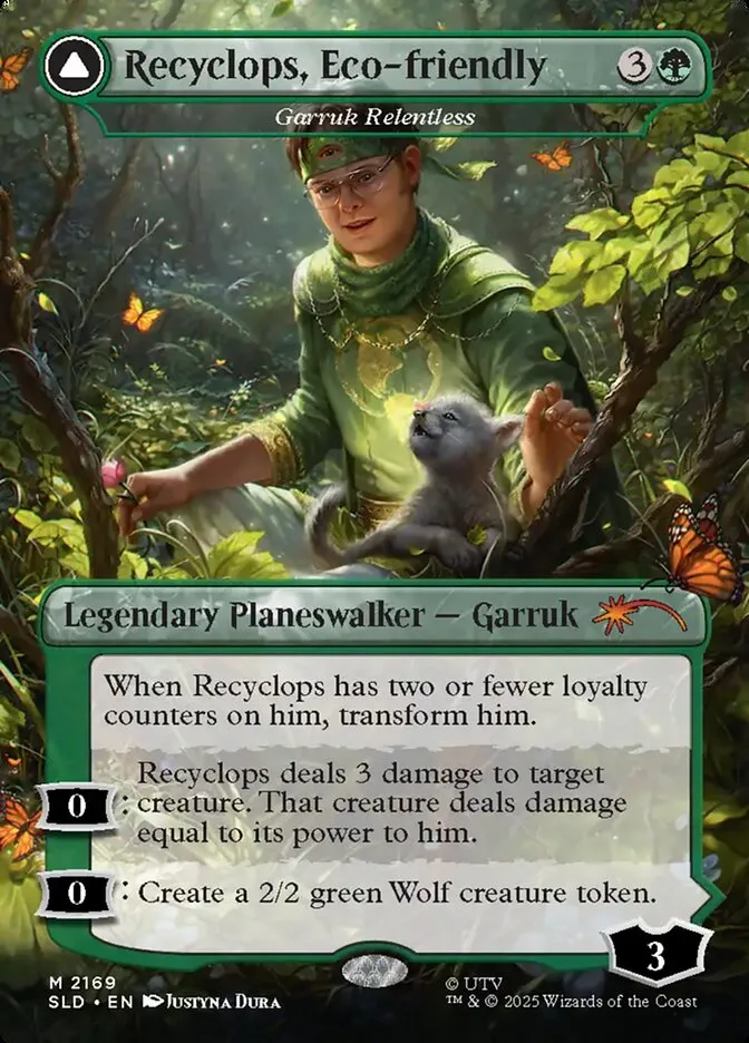 2019 Secret Lair Drop Garruk Relentless // Garruk, the Veil-Cursed #2169 mythic card image