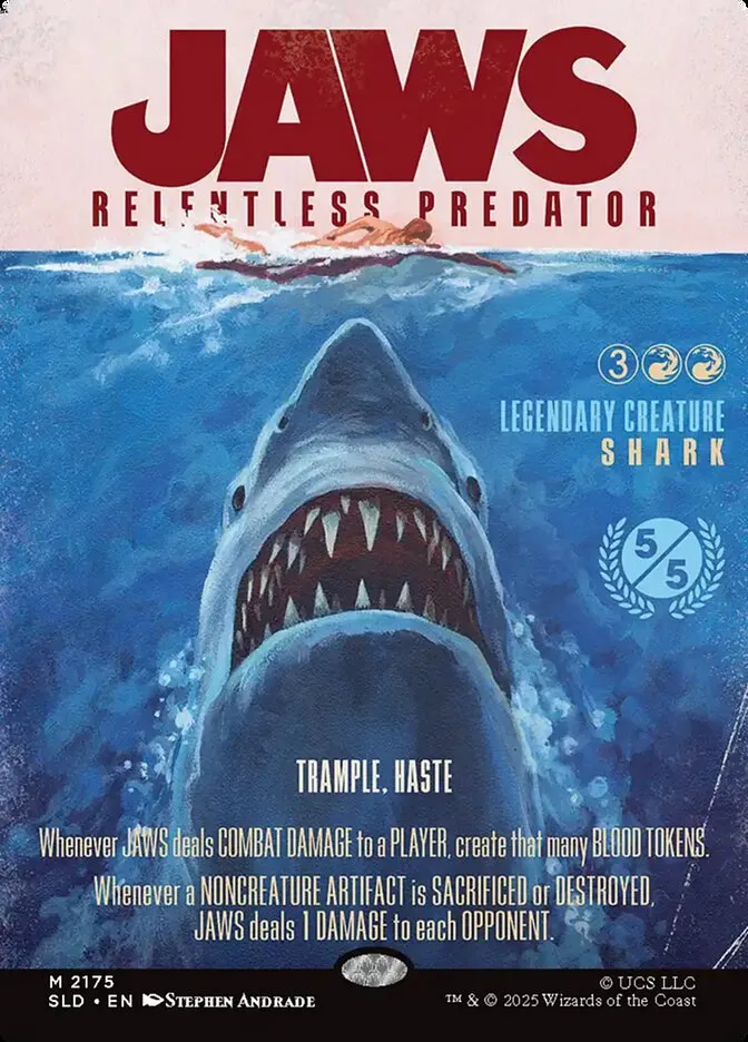 2019 Secret Lair Drop Jaws, Relentless Predator #2175 mythic card image