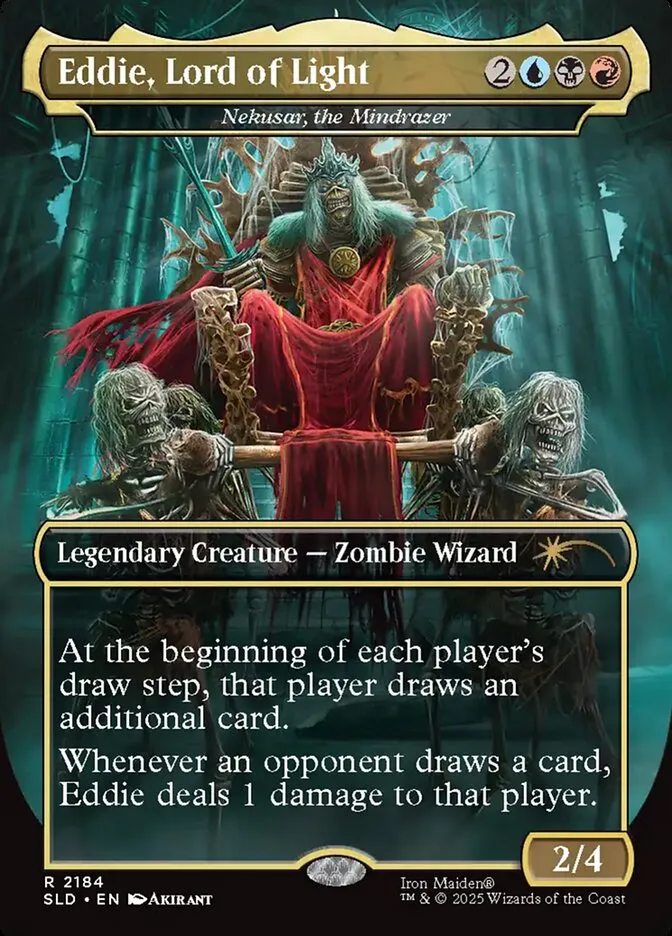 2019 Secret Lair Drop Nekusar, the Mindrazer #2184 rare card image