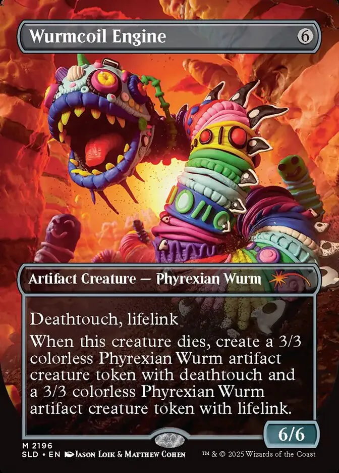 2019 Secret Lair Drop Wurmcoil Engine #2196 mythic card image