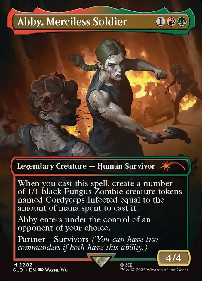 2019 Secret Lair Drop Abby, Merciless Soldier #2202 mythic card image