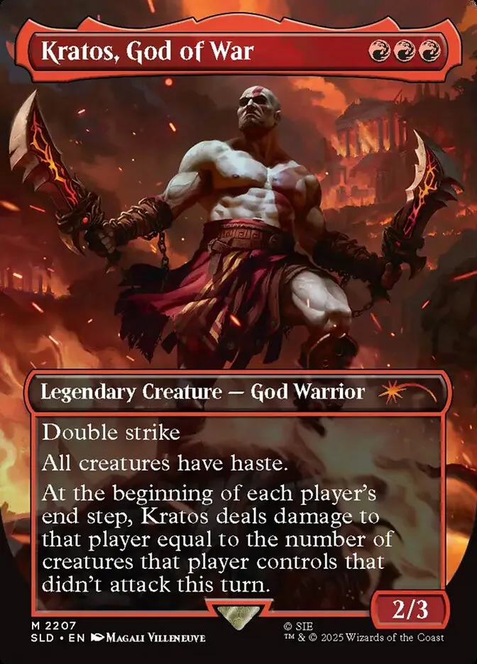 2019 Secret Lair Drop Kratos, God of War #2207 mythic card image