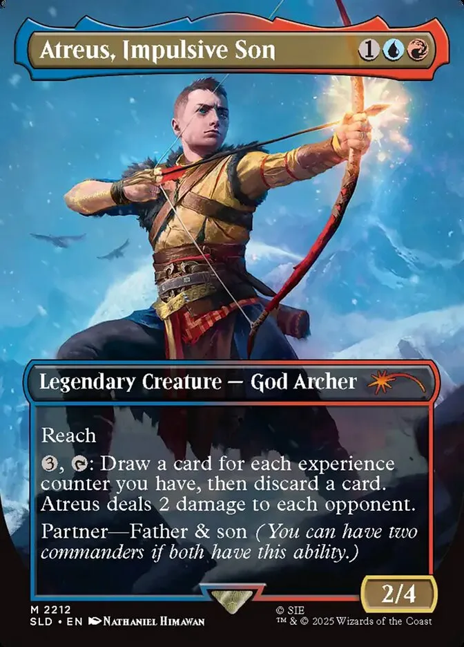 2019 Secret Lair Drop Atreus, Impulsive Son #2212 mythic card image
