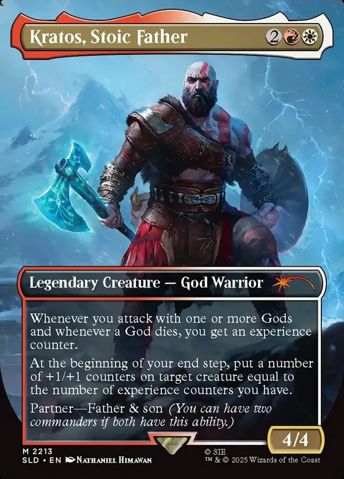 2019 Secret Lair Drop Kratos, Stoic Father #2213 mythic card image