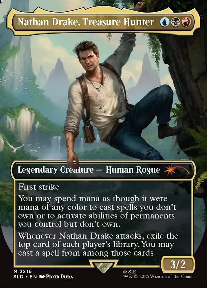 2019 Secret Lair Drop Nathan Drake, Treasure Hunter #2216 mythic card image