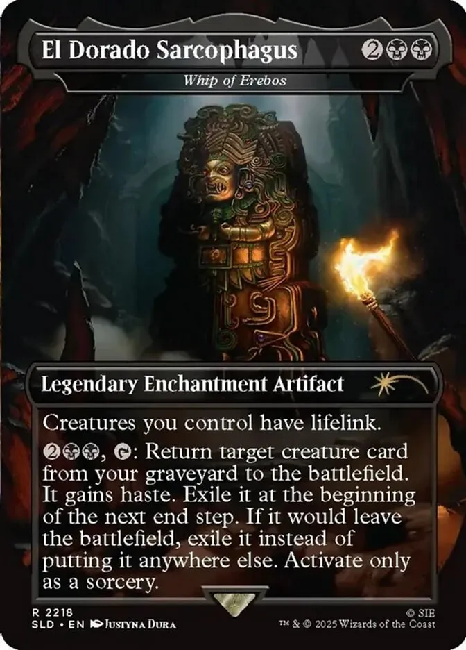 2019 Secret Lair Drop Whip of Erebos #2218 rare card image