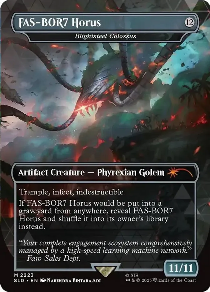 2019 Secret Lair Drop Blightsteel Colossus #2223 mythic card image