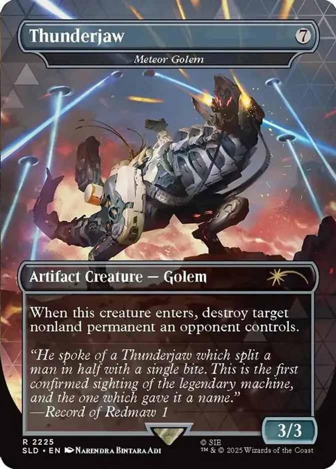 2019 Secret Lair Drop Meteor Golem #2225 rare card image