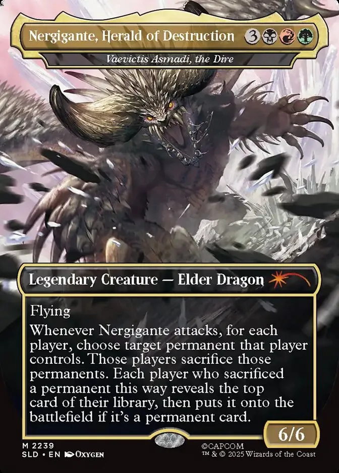 2019 Secret Lair Drop Vaevictis Asmadi, the Dire #2239 mythic card image