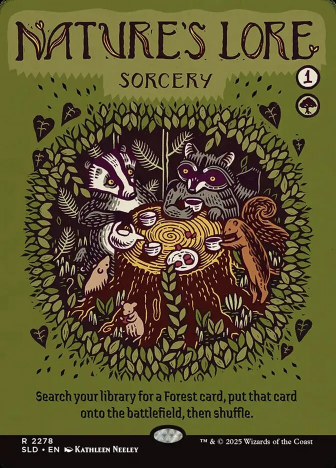 2019 Secret Lair Drop Nature's Lore #2278 rare card image