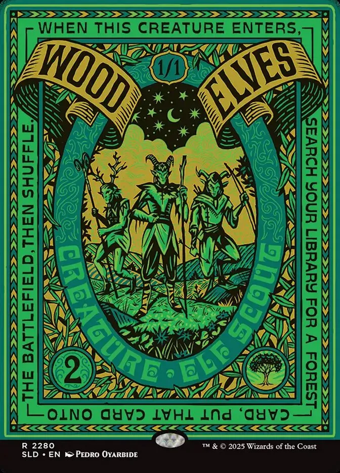 2019 Secret Lair Drop Wood Elves #2280 rare card image