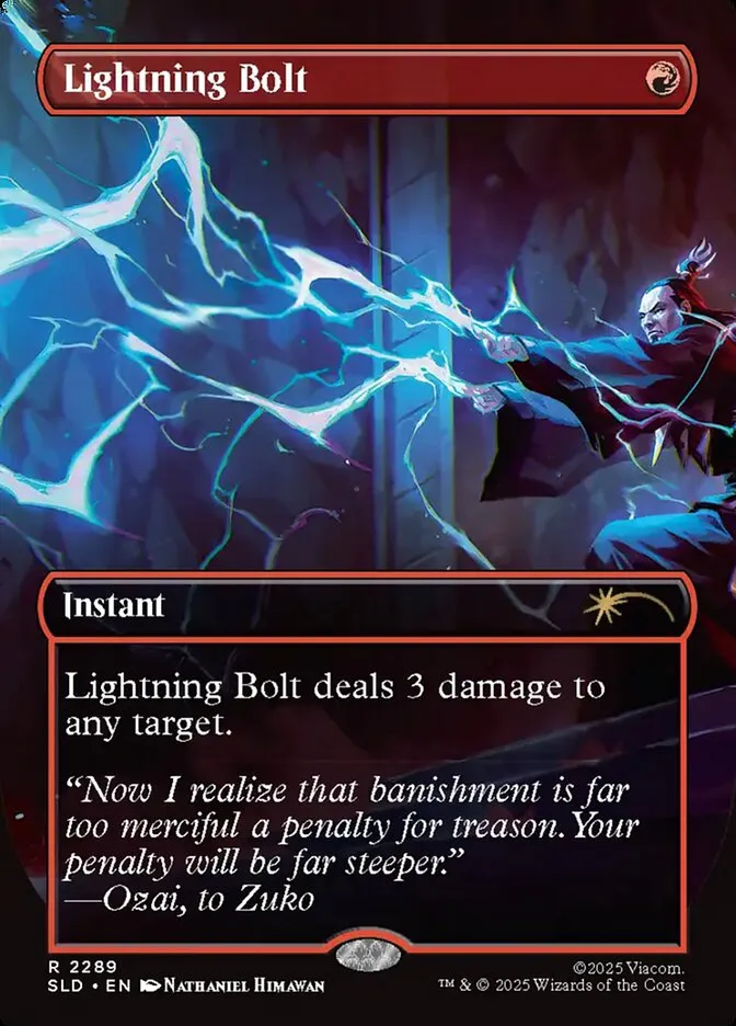 2019 Secret Lair Drop Lightning Bolt #2289 rare card image