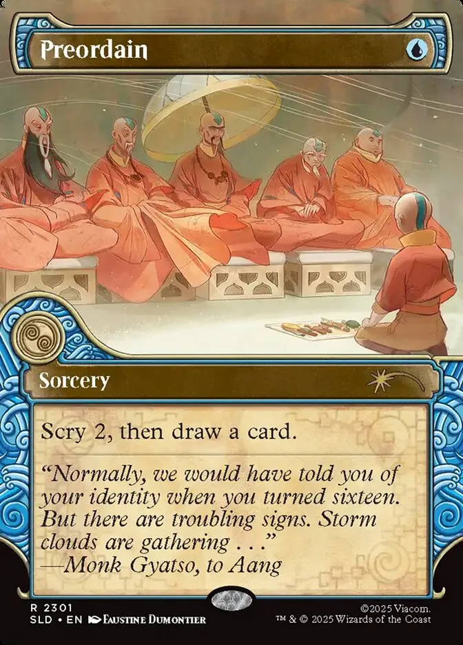 2019 Secret Lair Drop Preordain #2301 rare card image
