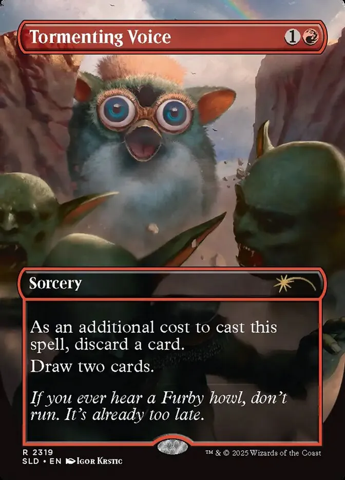 2019 Secret Lair Drop Tormenting Voice #2319 rare card image