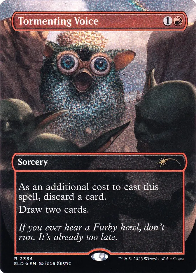 2019 Secret Lair Drop Tormenting Voice #2334 rare card image